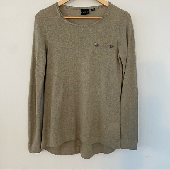 Tribal crew neck sweater with long sleeves, loose fitting,  stretchy knit - Picture 2 of 10